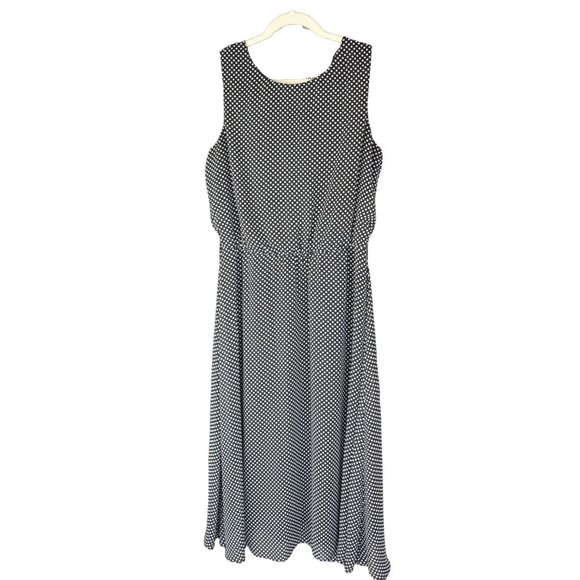 JBS Black White Polka Dot Retro Dress 14 - Picture 1 of 6